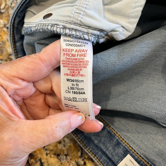 NWOT Topshop Blue Skinny Jeans High-Waisted size 30 12/14 purchased Nordstrom - Picture 8 of 8